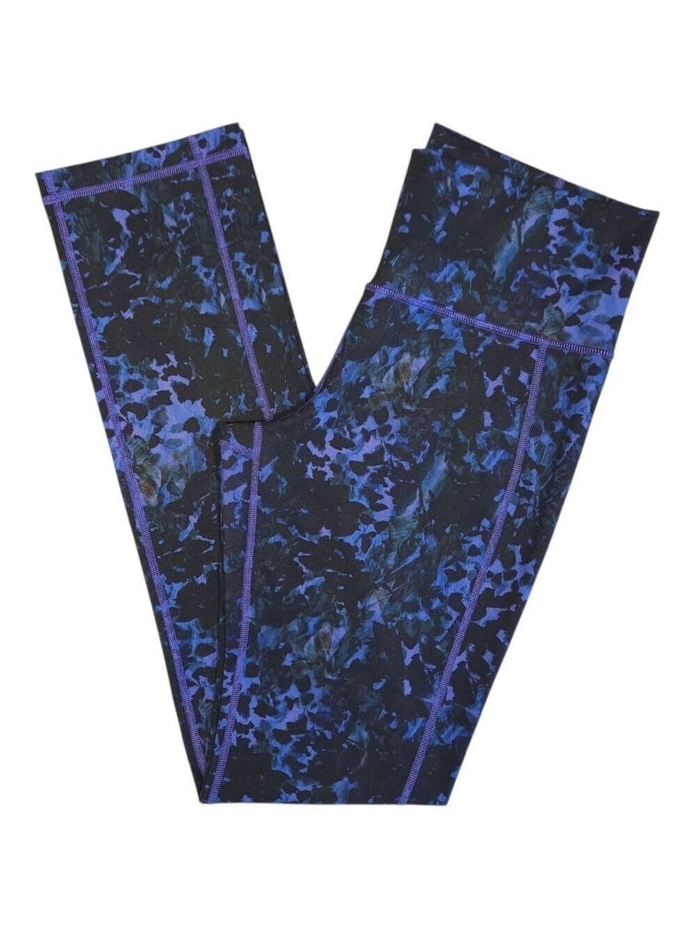 Lululemon Women's Leggings Size 10 Long High-Rise Purple Black Print